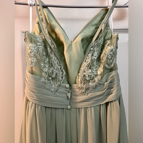 Beautiful Sage Prom Azazie Gown - Picture 9 of 10